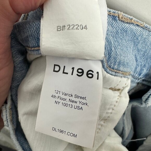 DL1961 Patti Straight High Rise Vintage Jeans Patchwork Power Blue Mixed Size 27 - Picture 12 of 16